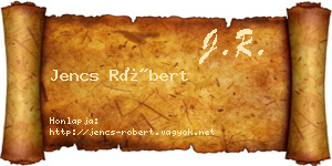 Jencs Róbert névjegykártya